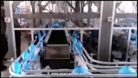 Automatic robot hand laundry big bottle barrel sorting feeding machine system