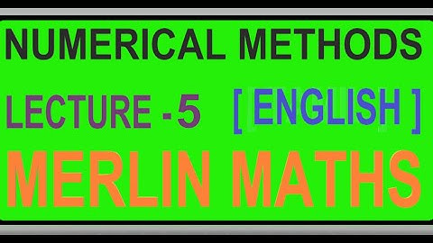 Numerical Methods- unit 4 - R- k method for solving simultaneous differential equations - English