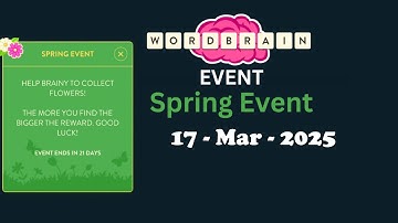 Wordbrain Spring Event March 17 2025 Answers | Wordbrain Spring Event 2025