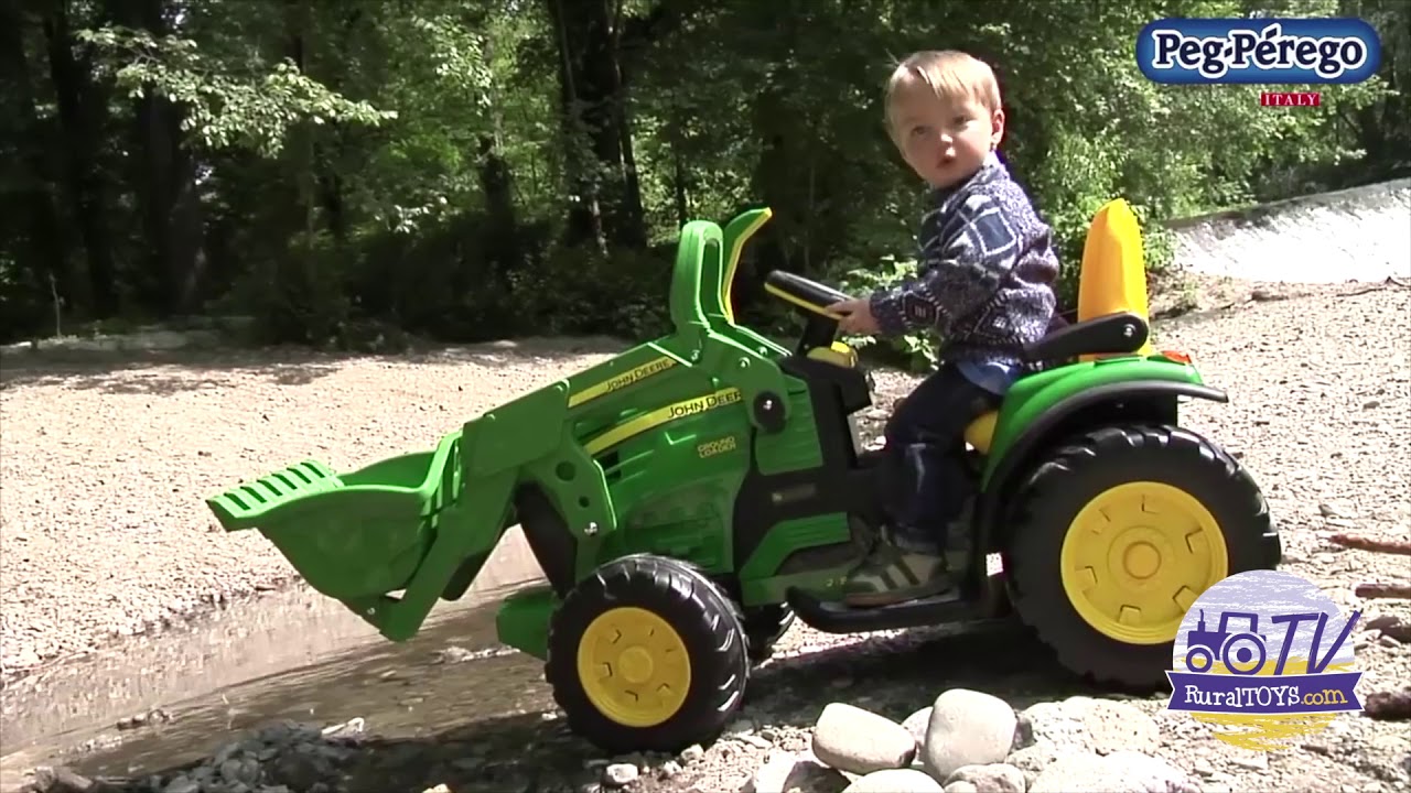 Tractor Eléctrico Con Pala John Deere 12V · Tractores Peg Perego