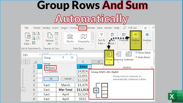 Excel Group Rows and Sum Automatically #excel #exceltricks #exceltutorial #tutorial #microsoftexcel