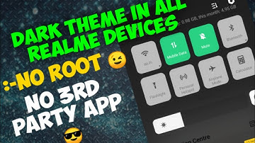 DARK MODE IN ALL Realme/Oppo Devices.without any app
