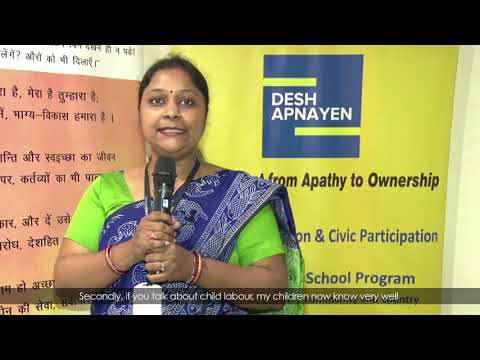 ACTIZEN AWAAZ- Mrs. Medhavi Gyanesh Spoke About Desh Apnayen Active Citizenship Education & Activity