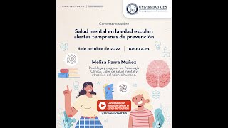 Salud mental en la edad escolar: Alertas tempranas de prevención