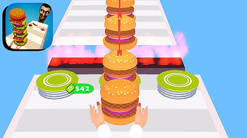 Burger Stack Runner - All Levels Gameplay (Part 7) | Android & iOS