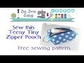 How to sew a Teeny Tiny keyring zipper pouch