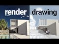 Render vs Post-Digital Drawing! What is the difference?