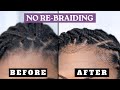 How to refresh knotless braids and box braids  no rebraiding