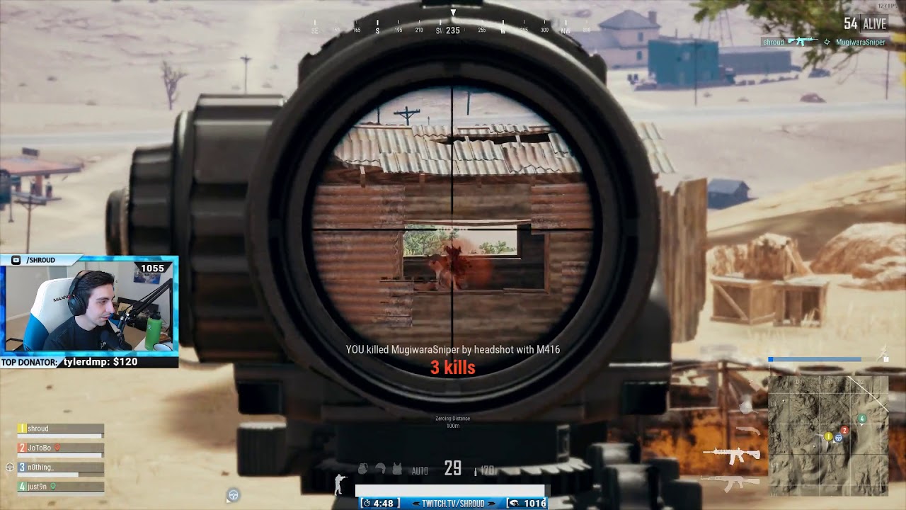 Shroud, n0thing, Jotobo & Just9n squad | PUBG | 10 May