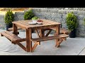 Build a Square Picnic Table with Free Plans