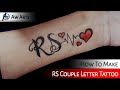 R S Letter Tattoo Design