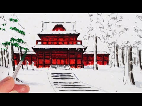 فيديو: كيفية رسم منزل ياباني