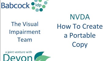 NVDA- Creating a Portable Copy