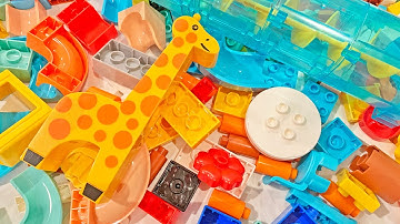 Satisfying Building Blocks Marble Run ASMR Seesaw & Winding Track