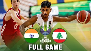 India v Lebanon | Full Basketball Game