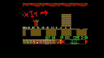 Lemmings Tricky Level 20 Walkthrough Amiga