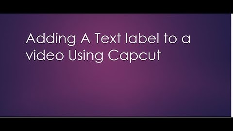 How to add text labels or titles on your videos tutorial using capcut/ Video editing tutorial.