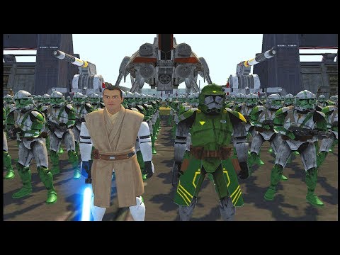 brutal-republic-base-under-siege!---men-of-war:-star-wars-mod-battle-simulator