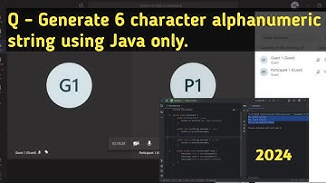 How to generate alphanumeric random string using Java, Selenium Java Interview Coding Questions.