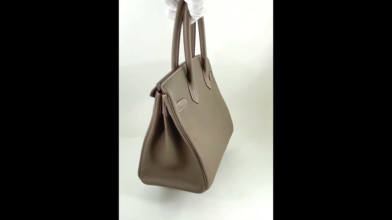 Hermes Birkin Bag 30cm Etoupe Togo Leather Women's Purse
