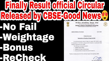 Finally Result official Circular Released by CBSE 😍 Recheck Good News Class-10,12