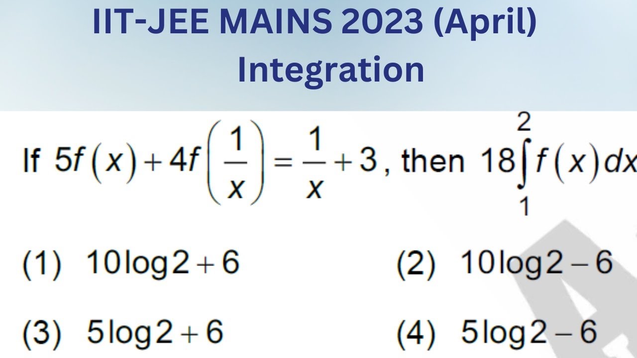 If 5f x 4f 1 x 1 x 3 Then 18 Integration 1 To 2 F x Dx If 5f x 4f 1 x 1 x 3 then 18 integration 1 to 2 f x dx