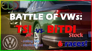 Battle of VW B8 Passats 2: Stage1 TSI vs Stock BiTDI