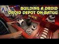 Building a droid inside the Droid Depot at Star Wars: Galaxy's Edge