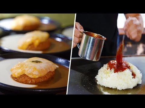 15秒で作るオムライス 職人技 - Amazing Skill! Omurice Master - Fastest Workers - Japanese Street Food 鉄板焼き Omelet