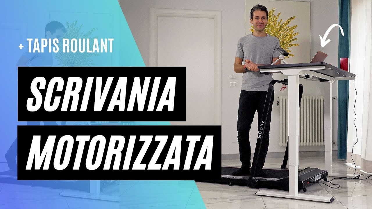 WALKINGDESK Scrivania Regolabile in Altezza, 100 x 60 cm Tavolo Elettrica con 2 Ganci, Standing Desk con Memoria per 4 Altezze, Scrivanie in Piedi in Casa con Piano Assemblato, Marrone Rustico