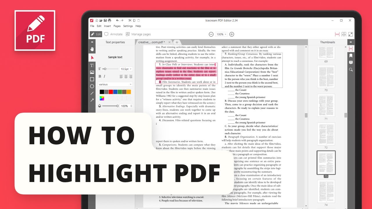 How to Highlight Text and Custom Areas a on -