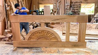 Amazing Skills Of Young Carpenters  Building A Giant Front Door To The Extreme !