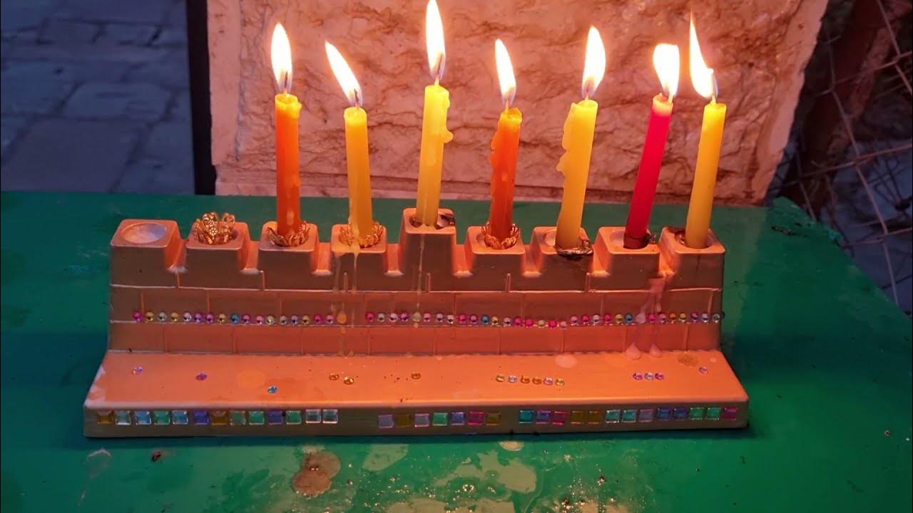 Sixth Hanukkah Candle Lighting in Jerusalem/Friday evening walk In the
