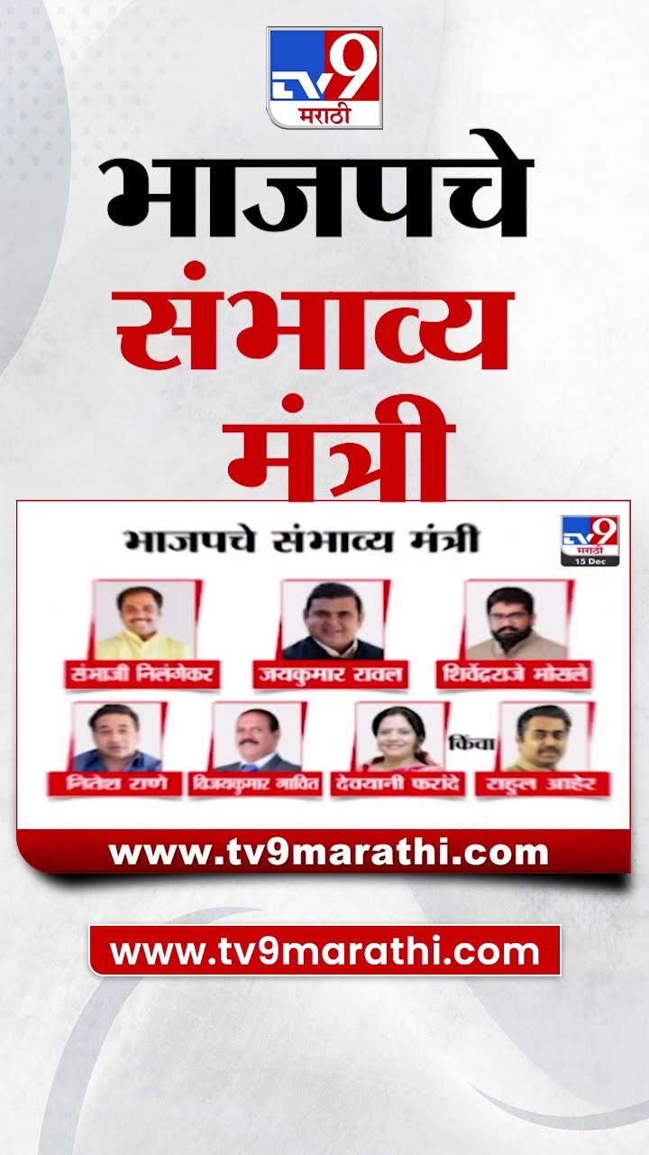 Maharashtra Cabinet Expansion | Shivsena , BJP, Ajit Pawar NCP या संभाव्य मंत्र्यांची नावे?