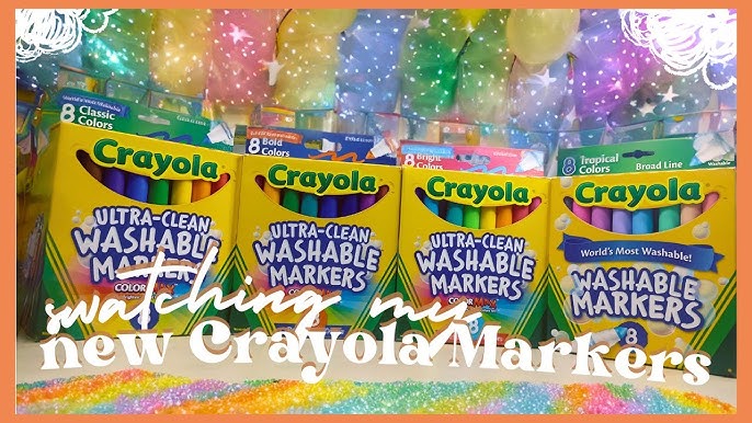 Crayola 8 Count Gel FX Washable Markers, Colouring Pens & Markers