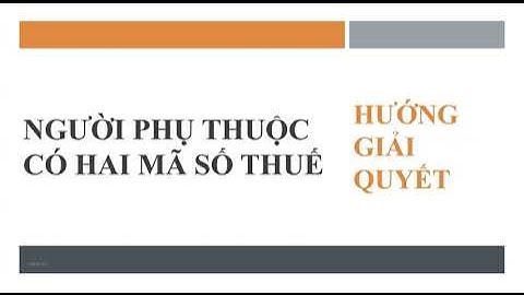 Mã số thuế người phụ thuộc tiếng anh là gì