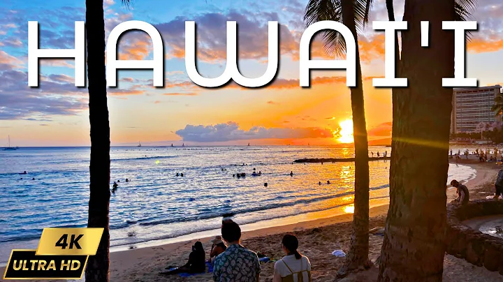 Hawaii Waikiki Day to Night Beach Walking Tour [4K]