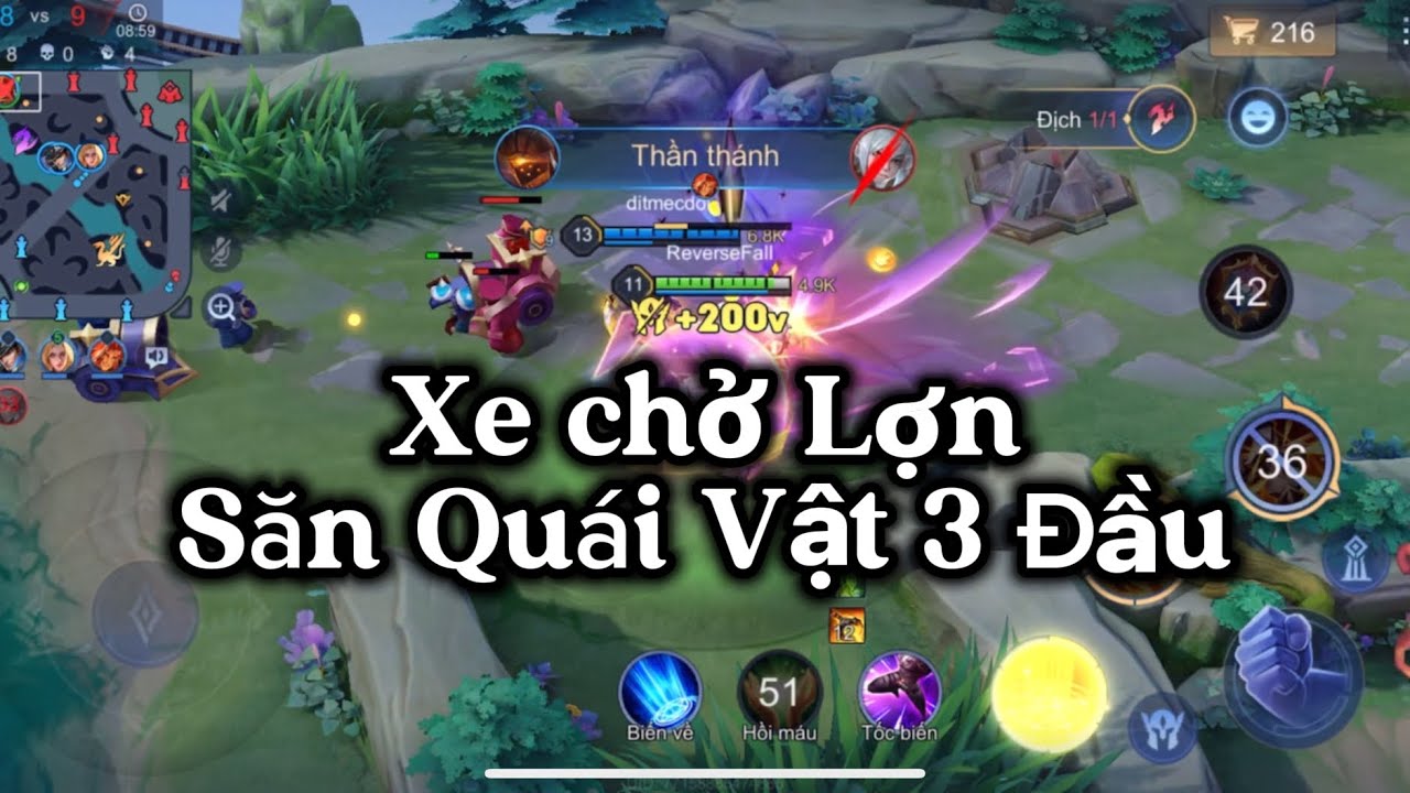 Cười ko nhặt đc mồm Xe Chở Lợn Săn Quái Vật 3 Đầu Hốc Mạng Hơn Sát Thủ | liên quân s4-2025|