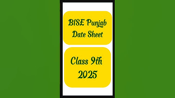 Class 9th date sheet 2025 || 9th Date sheet 2023 #9th #datesheet2025