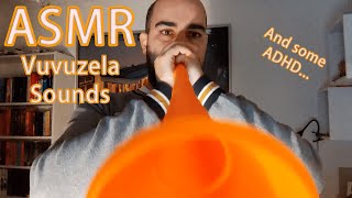 ASMR - Vuvuzela triggers [tapping][whispering][blowing]