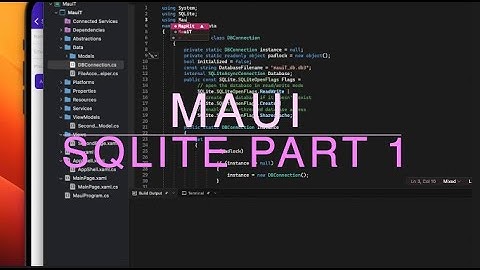 Maui SQLite part 1