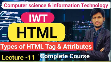 Types of HTML Tag l HTML Attribute in Hindi  l Title, Style ,ID, Class  Attribute l IWT l Lecture-11