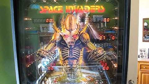 Space Invaders with LED displays and with PSU7