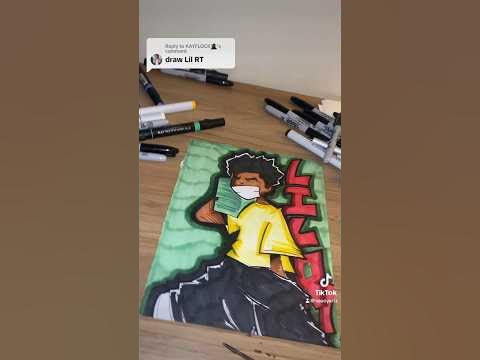 DRAWING LIL RT INTO A CARTOON CHARACTER!!! #lilrt #liltony #art #