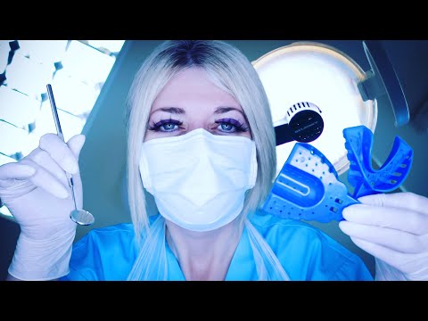 ASMR Dental Exam and Taking Impressions - Latex Gloves, Typing, Suction, Mixing, Personal Attention
