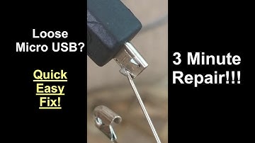 Fix Loose Micro Mini USB - 3 Minute Repair - DIY