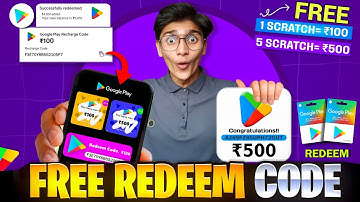 FREE REDEEM CODES INSTANT 🤩 | ₹500 REDEEM CODE FREE | HOW TO GET GOOGLE PLAY STORE REDEEM CODES FREE