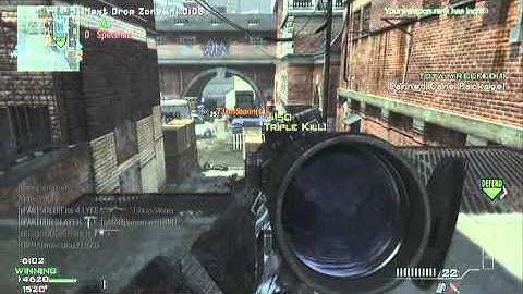 Barret .50 caL...Triple kill Mw3 (Underground)