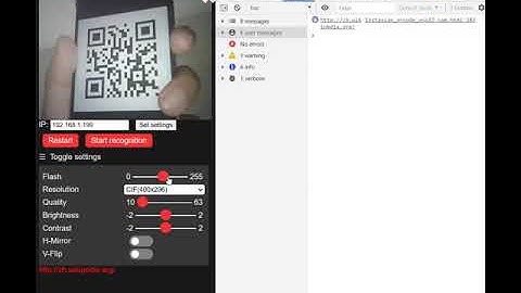 ESP32-CAM QR code (instascan)