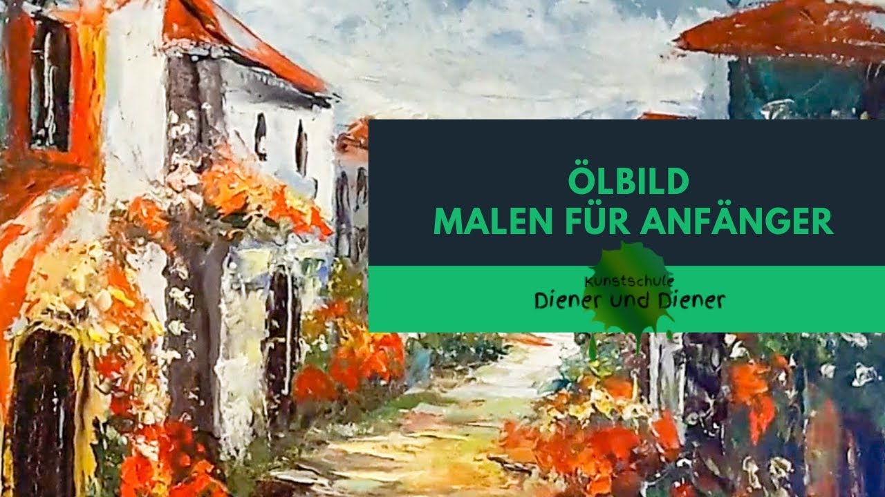 Malen lernen für Anfänger Ölbild Natur Tutorial - YouTube